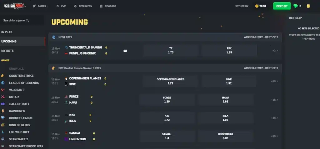 CSGORoll CSGO Betting Sites