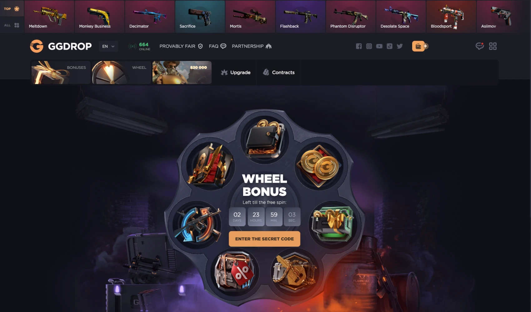 GGDROP Wheel Bonus