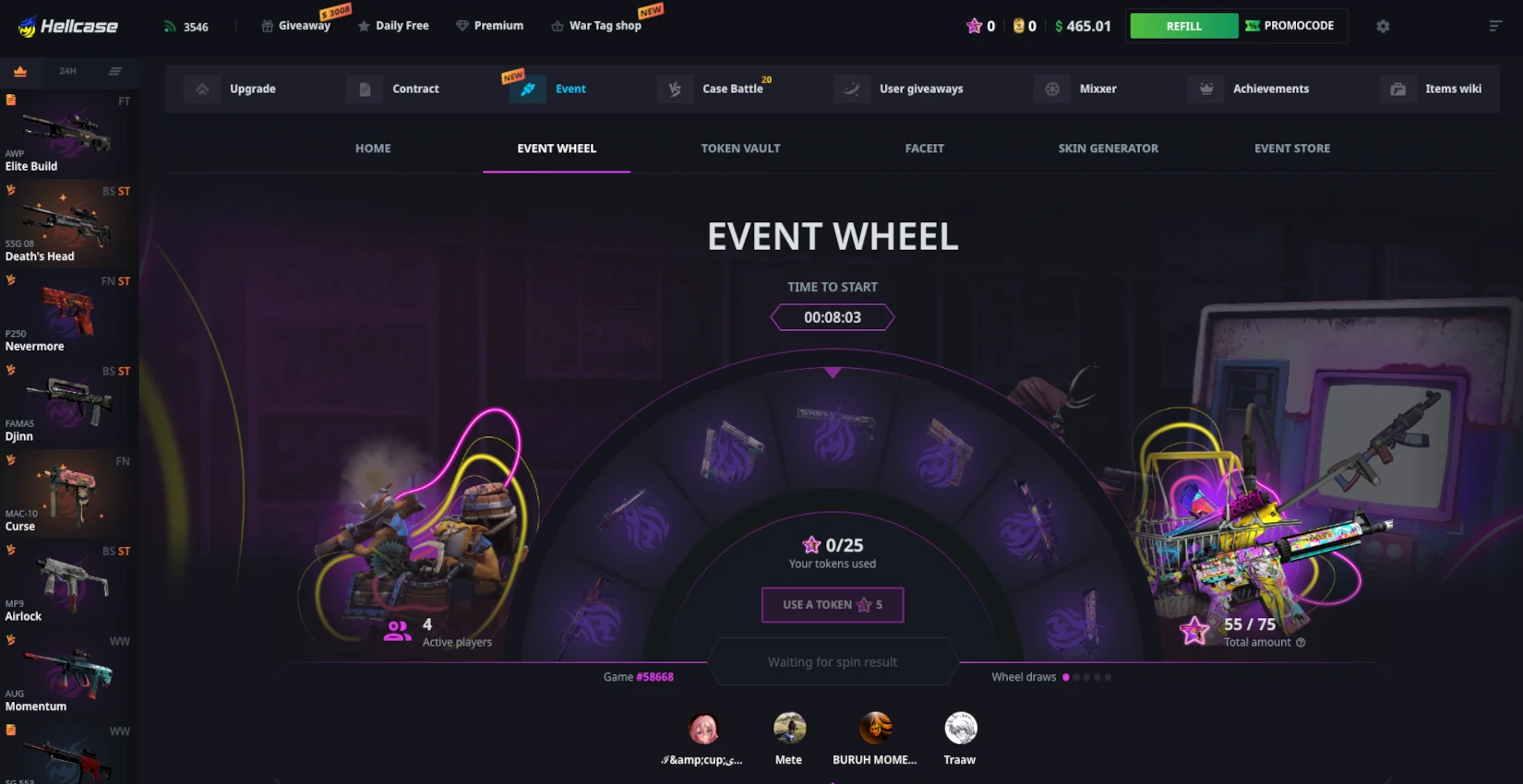 Hellcase Event Wheel