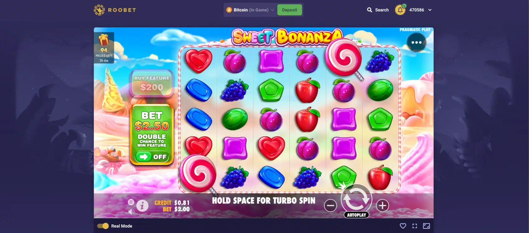 Roobet Sweet Bonanza