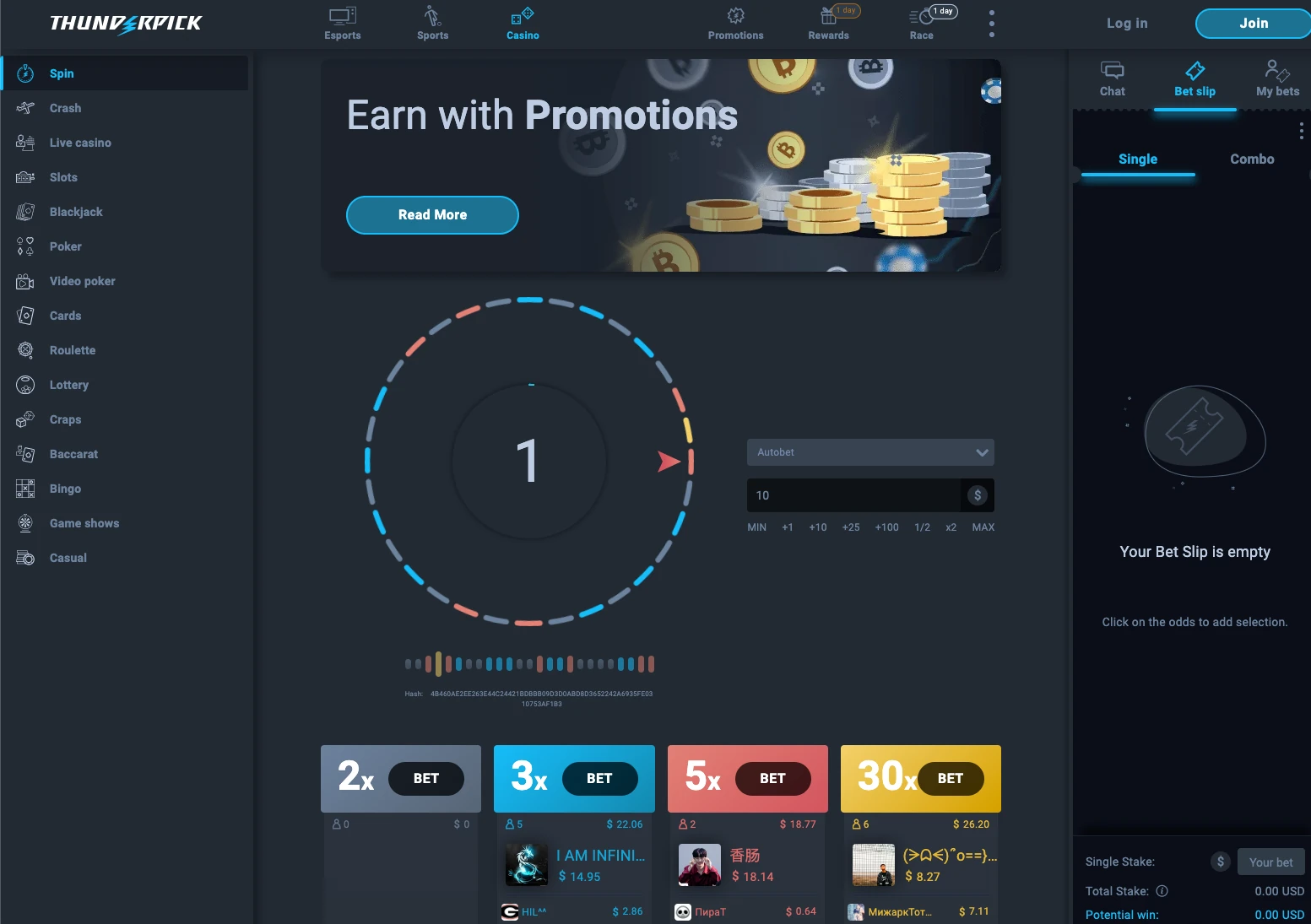 ThunderPick Spin