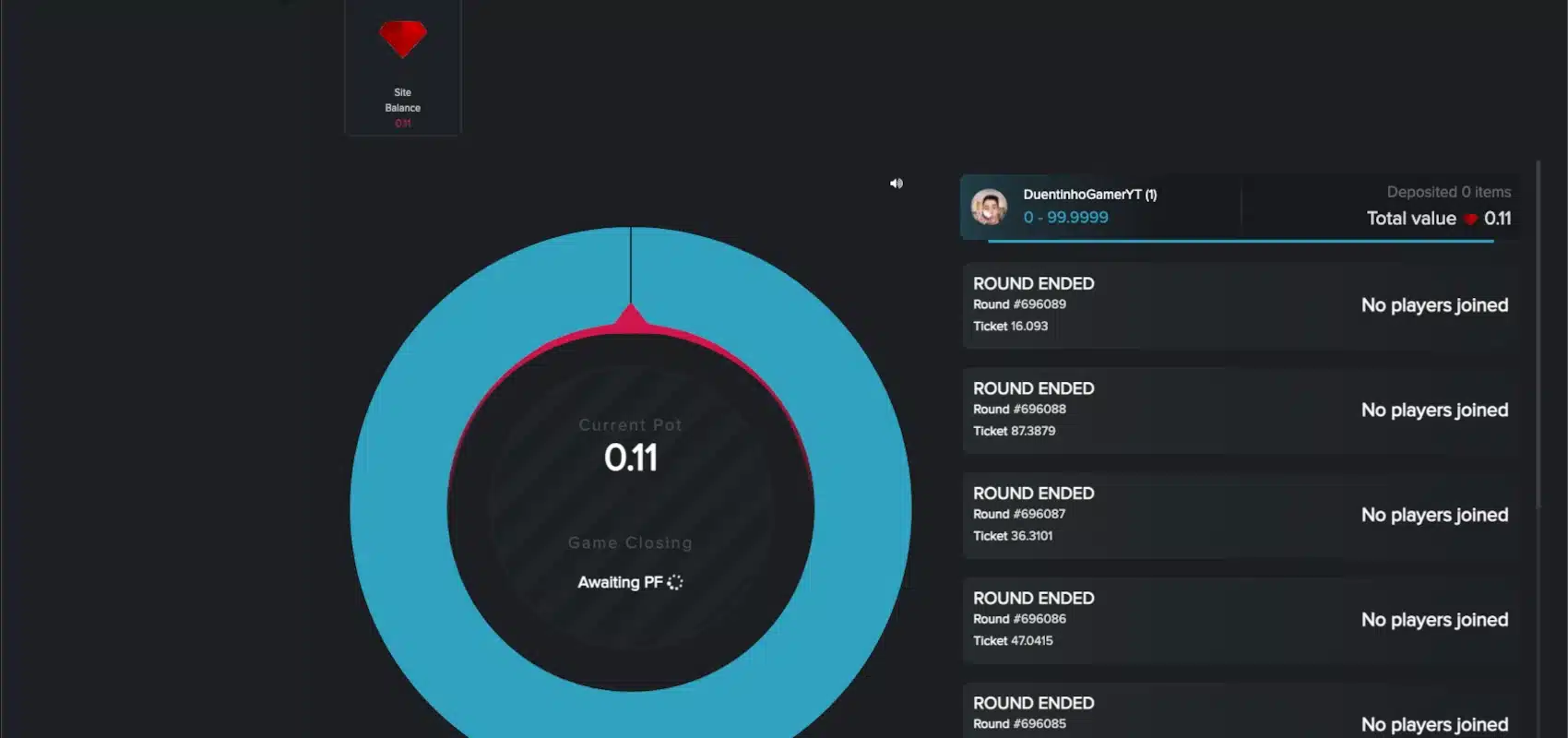 WTFSkins Jackpot Game