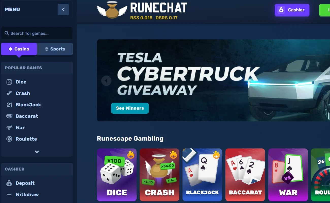 Runechat gambling casino osrs rs3
