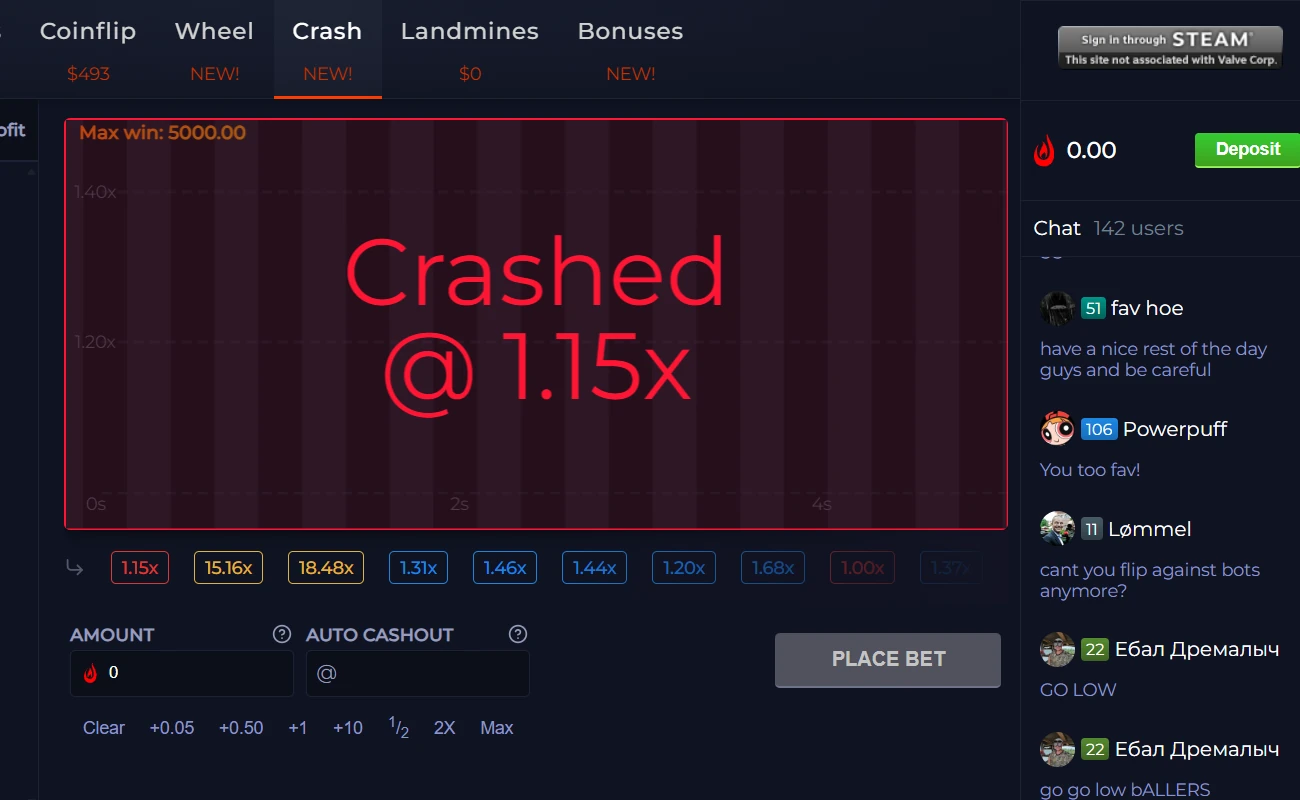 Rustchance Crash
