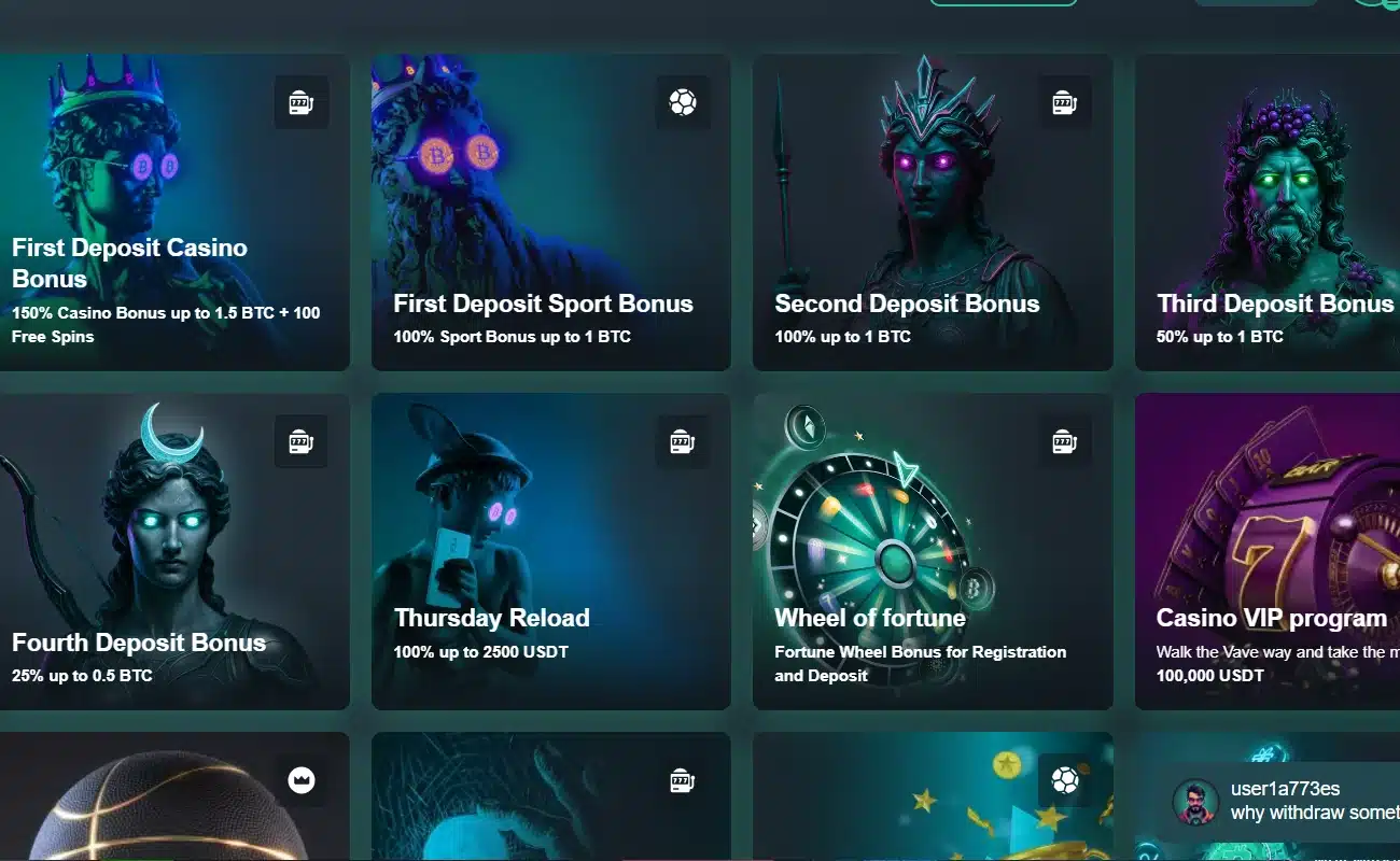 Vave Bonuses