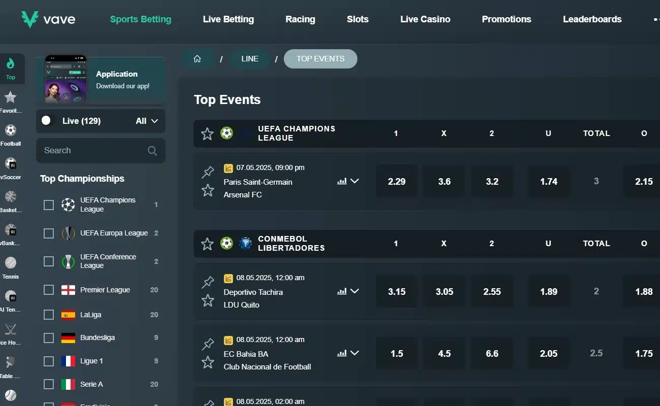 Vave Sports Betting