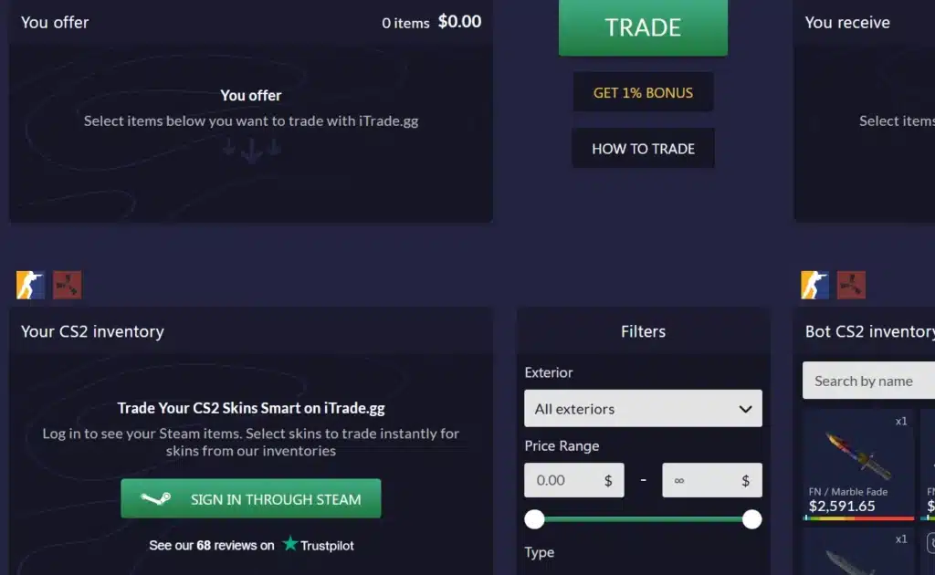 iTrade.gg Trade Skins