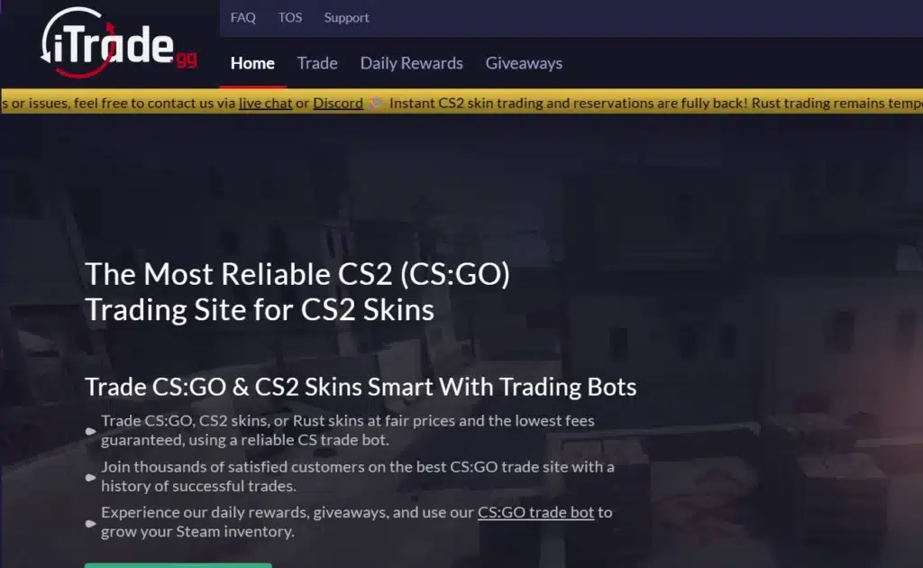 iTrade.gg Trading Platform