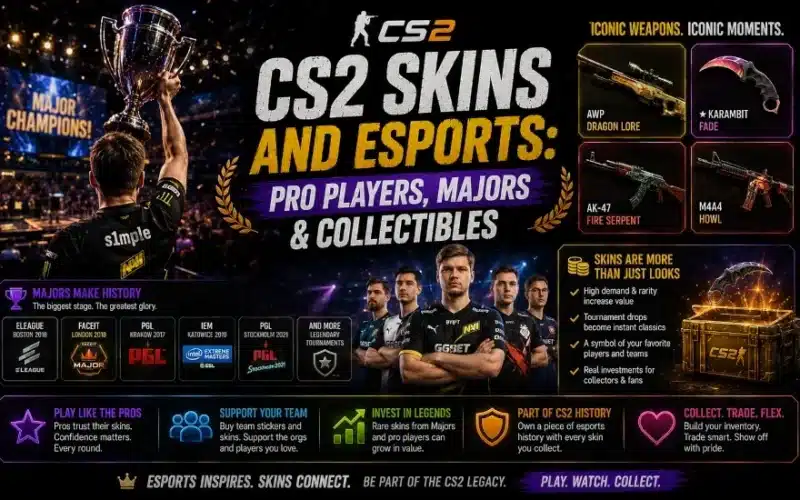 CS2 Skins and Esports: How Pro Players and Major Tournaments Shape the Skin Market