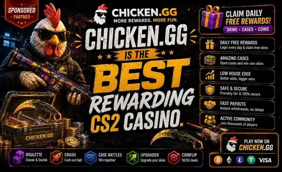 Chicken.GG is the Best Rewarding CS2 Casino.