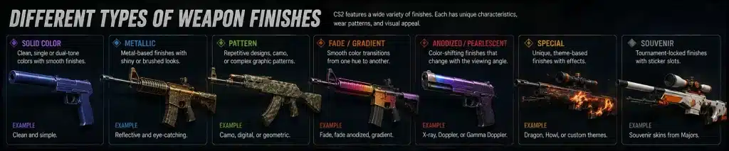Different Types of Weapon Finishes